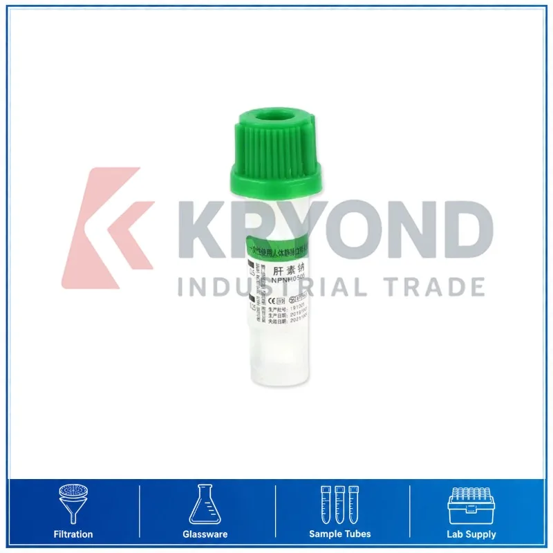 Heparin Sodium Micro Collection Tube 0.5mL Laboratory Sample Consumable Research Equipment Application Use Series Model Set Pack