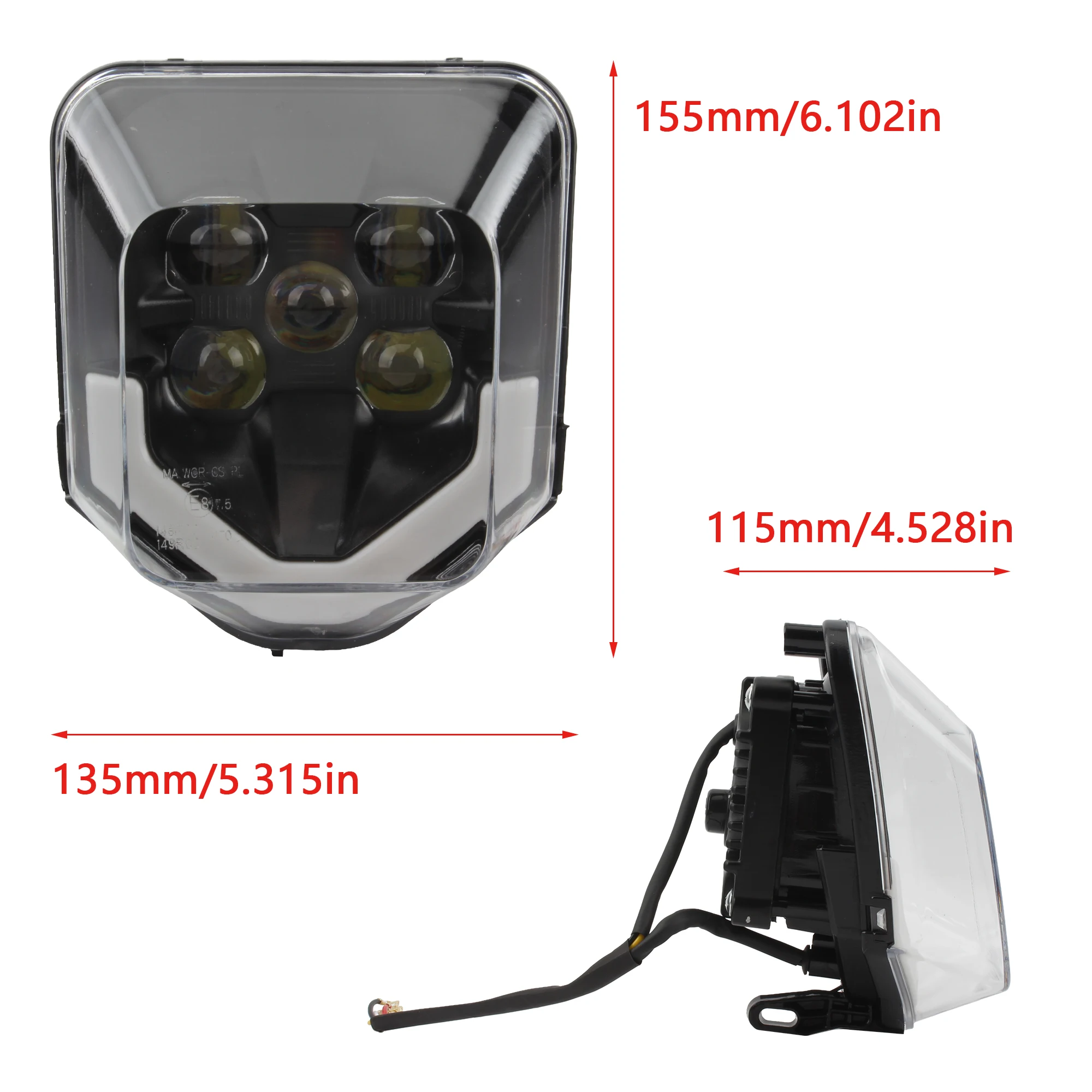Faro LED para motocicleta Husqvarna 701 TE 250 300 450 FC FE TC 125 300i, accesorios para Motocross Enduro Dirt Bike