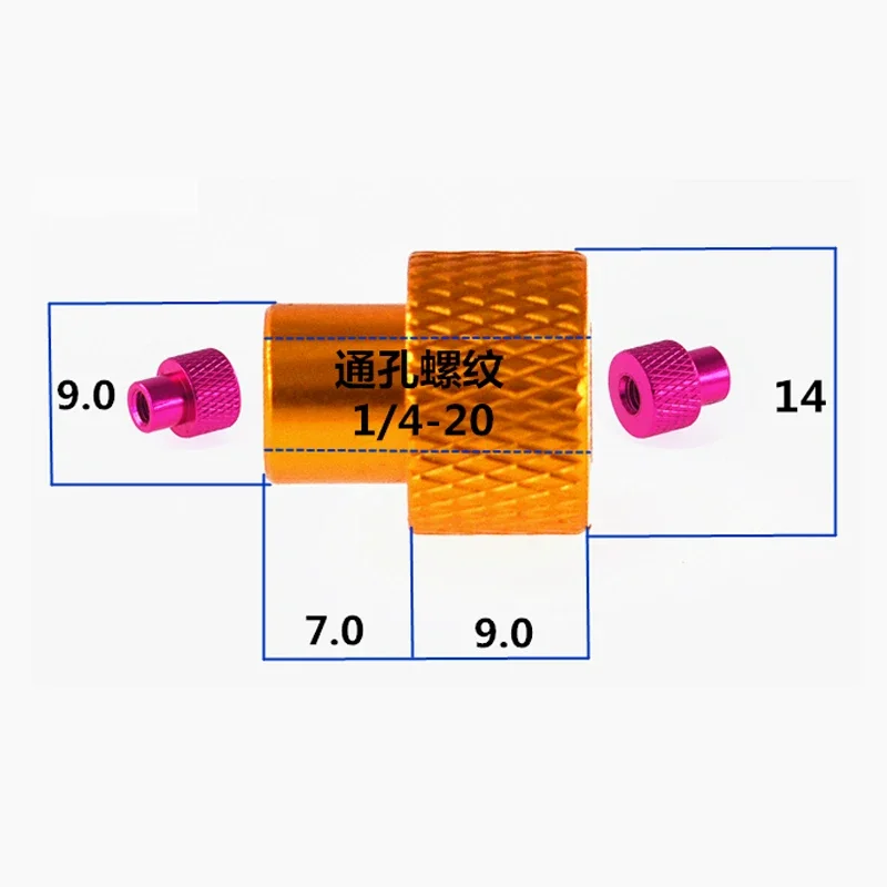 Colored Nuts UNC 1/4-20 3/8-16 Aluminium Alloy Blind Hole Knurled Thumb Nuts Hand Grip Knob Nut