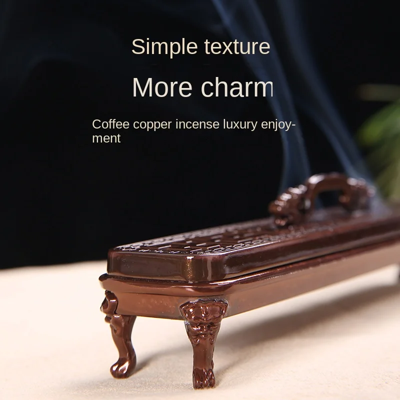 Lion Foot Alloy Recumbent Incense Burner, Household Indoor Line Incense Burner, Sandalwood Incense Burner Antique Incense Burner