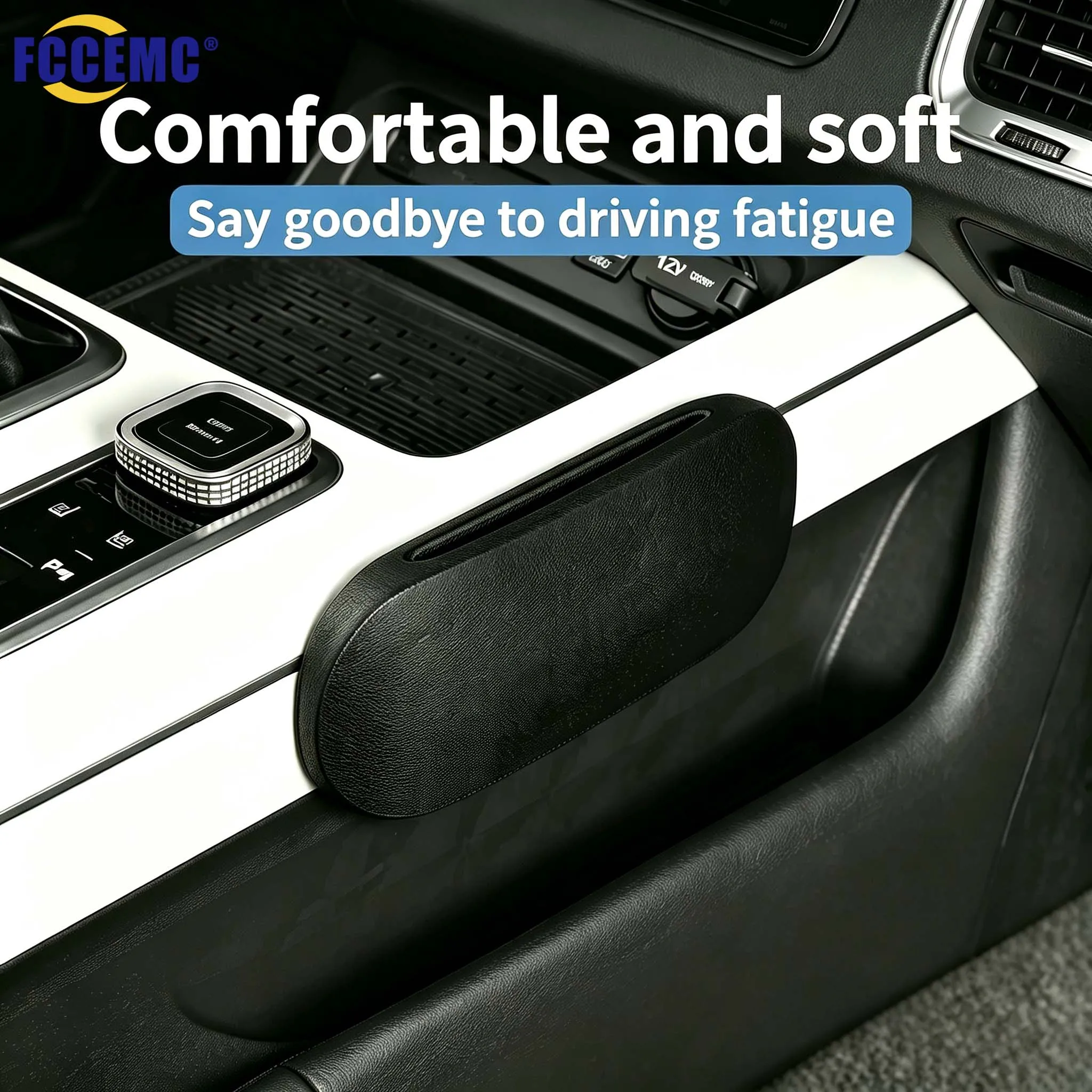 Universal Car Center Console Knee Pad Soft PU Foam Leg Support Cushion Anti Fatigue Knee Protector for Auto Interior Accessories