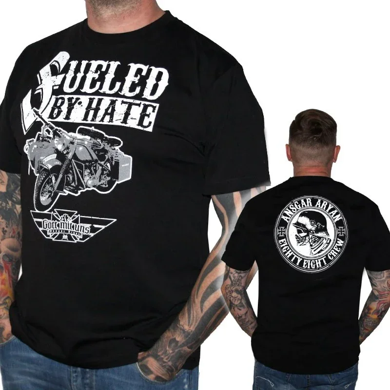 

Fueled By Hate. Wehrmacht KS750 Motorcycle Military Sidecar T-Shirt 100% Cotton O-Neck Summer Short Sleeve Casual Mens T-shirt