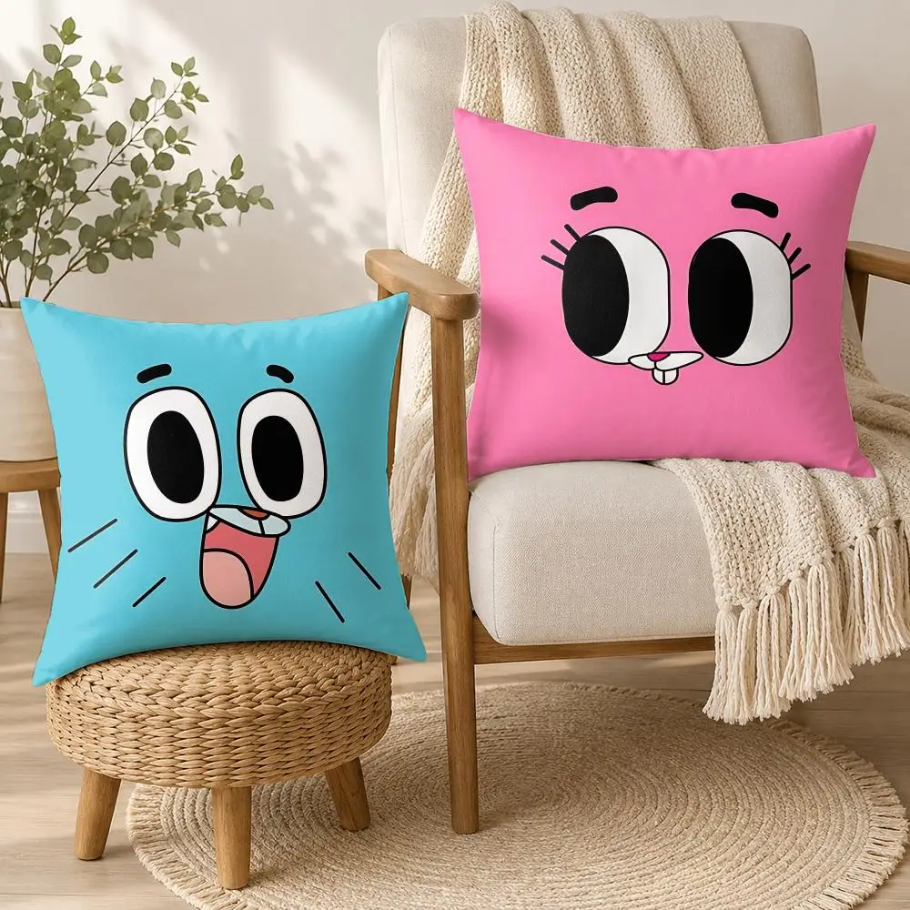 A-Amazing World Of Gumball Cushion Cover Square Decorative Throw Pillow 40x40cm For Sofa Bedroom Living Room Home Decor