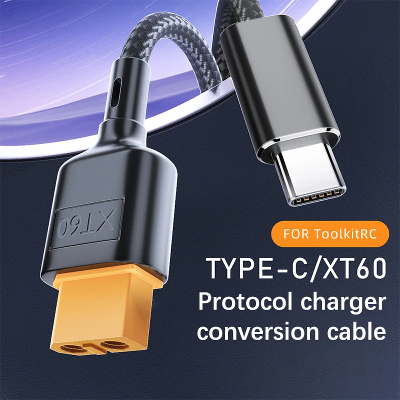 Adapter Wire Replacement Parts Charger Cord SC100 Protocol For Toolkitrc Type-C To XT60 Cable