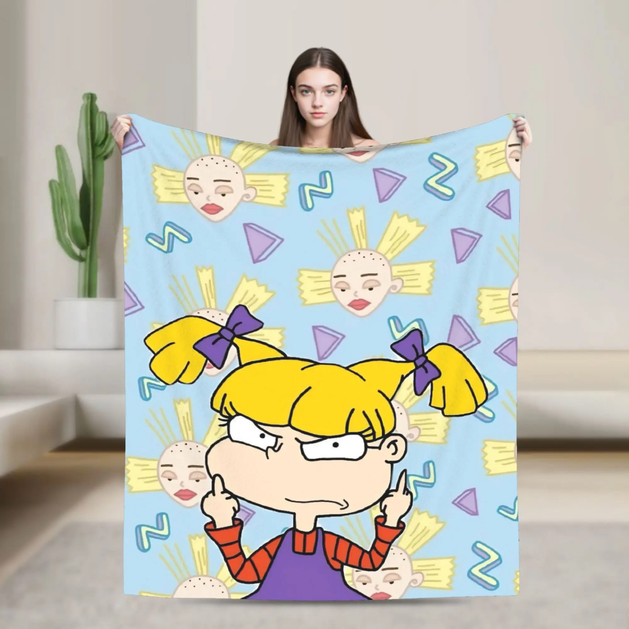 Cartoon R-Rugrats Blanket Multi-size Cozy and Lightweight  Throw Blankets for Sofa Couch and Bed