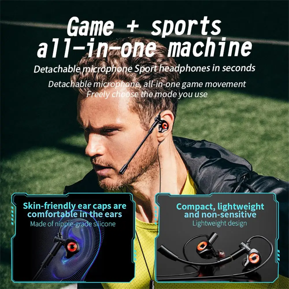 Type-c In-ear dual-mix e-sports gaming headset stereo noise reduction with microphone digital head wired headset
