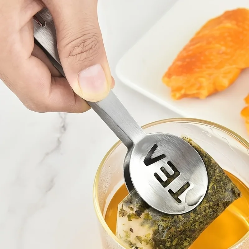 1/2pcs stainless steel tea bag clip multifunctional clip is used to clip and squeeze tea bags, clip rock sugar