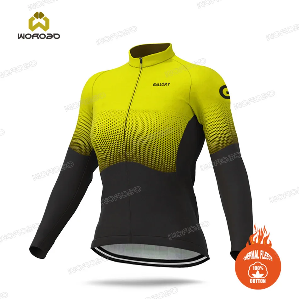 Women\'s Cycling Jackets Winter Warm Jersey Thermal Fleece Mtb Bike Clothing Ropa Ciclismo Racing Bicycle Shirt Lady Sweatshirt