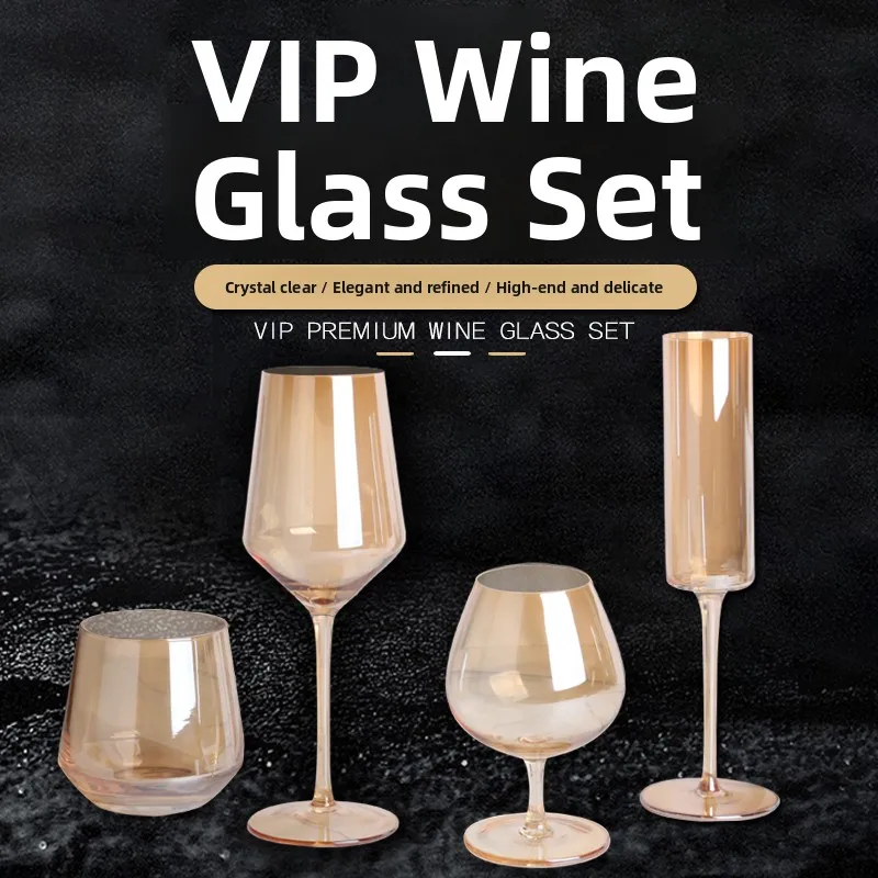 Luxury Private Bar VIP Whiskey Glass Set High End Guest Cupware Personalized Elegant Wine Glasses for Bar Dining Table