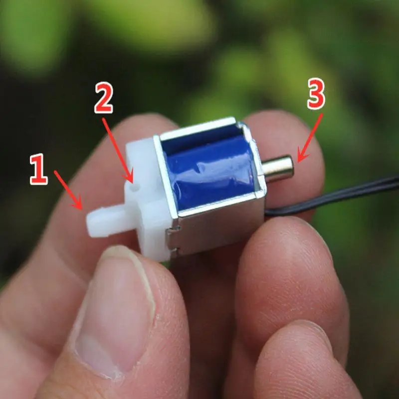 1/5Pcs Micro Electric Solenoid Valve DC 3.7V 3-Way Mini Air Valve Air Gas Flow Control Valve DIY Pump Monitor