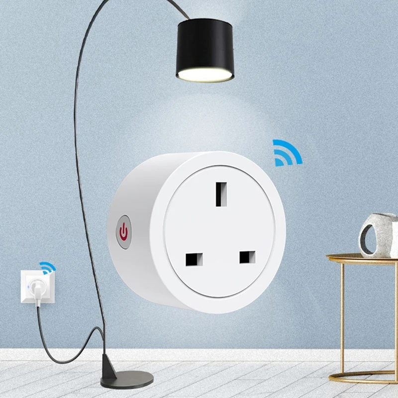 1 PCS Smart Plug Matter Wifi Socket 16A Timer Outlet Power Monitor Support TUYA With For Homekit Google Home Alexa UK Plug