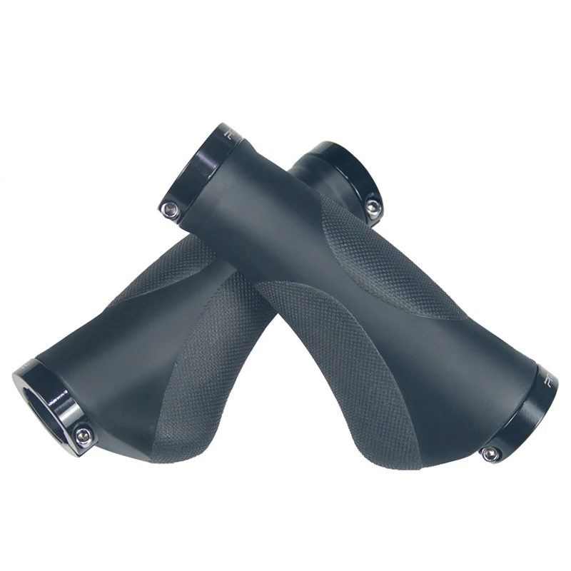 Bicycle Handlebar Grips TPR Rubber Comfy City Mountain Bike Scooter MTB Soft Cycling Handle Bar Cover End Non-slip Aluminum Lock