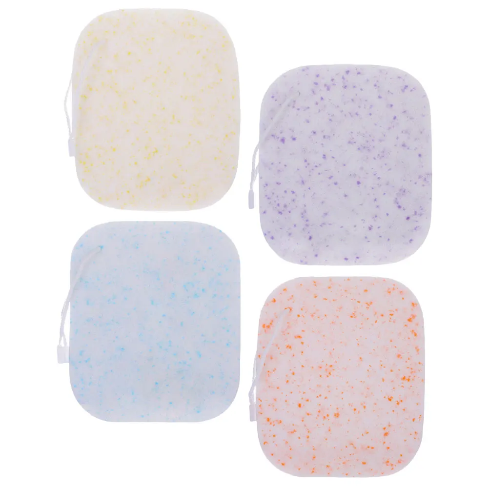 

4pcs Face Washing Sponge Gentle Exfoliating Cleansing Tool Reusable Sponges For Sensitive Skin Deep Pore Cleaning Daily Makeup