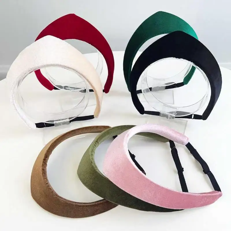 

8colors Luxury Crown Velvet Hair Strap British Retro Hairband Headband Adjustable Size Women's Hair Strap Hair Accessories