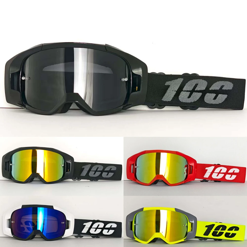 

100 Men Women Motocross Glasses Breathable HD Lenses Protective Windproof for Off Road MTB Bike Accessories