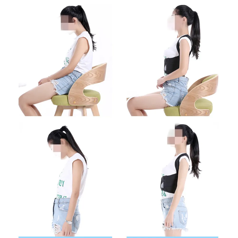 

Adjustable Posture Corrector Belt Black Back Support Vest For Men Women Child Humpback Hunchback Brace Band Breathable