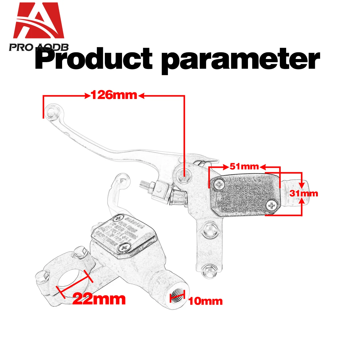 Motorcycle Hydraulic Clutch Master Cylinder Brake Repair Upper Pump Handle Lever For KTM SX SXF XC XCF XCW XCFW EXC EXCF TPI 6D image 2