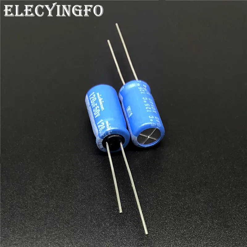 10pcs 120uF 50V NICHICON BT Series 8x16mm Highly dependable reliability 50V120uF Aluminum Electrolytic capacitor