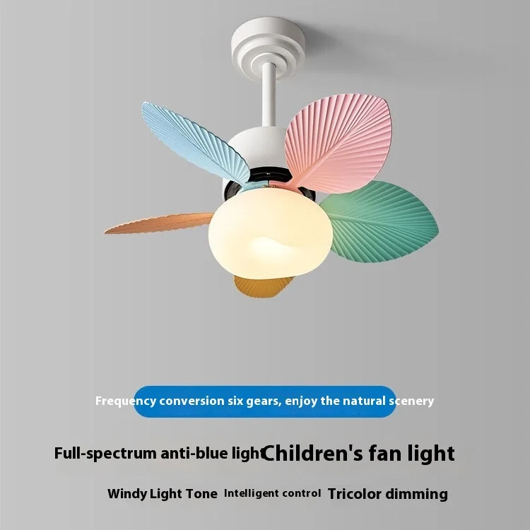 

New Nordic Integrated Fan Lamp Living Room Bedroom Dining Room Led Children's Room