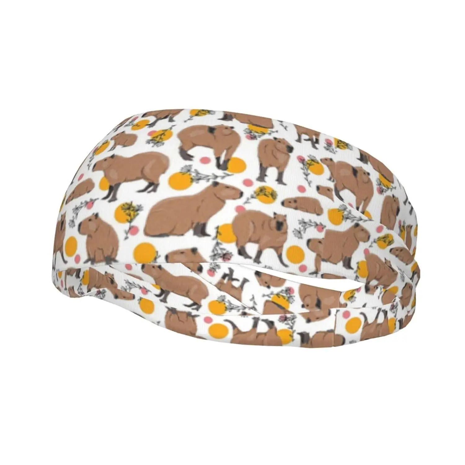 

Animal Capybaras Pattern Headbands Sports Sweatband Athletic Exercise Bands Turban Hair Head For Men Women Yoga Fitness