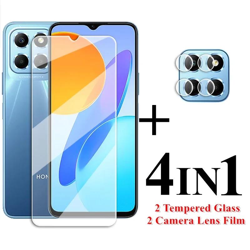 

For Honor X8 5G Glass 6.5 inch Transparent Full Glue Screen Protector For Honor X8 4G Tempered Glass For Honor X8 9H Lens Film