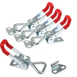 1 pz Toggle Latch Catch cassetta degli attrezzi regolabile custodia chiusura in metallo morsetto a sgancio rapido antiscivolo Push Pull Toggle Clamp Tools Hardware