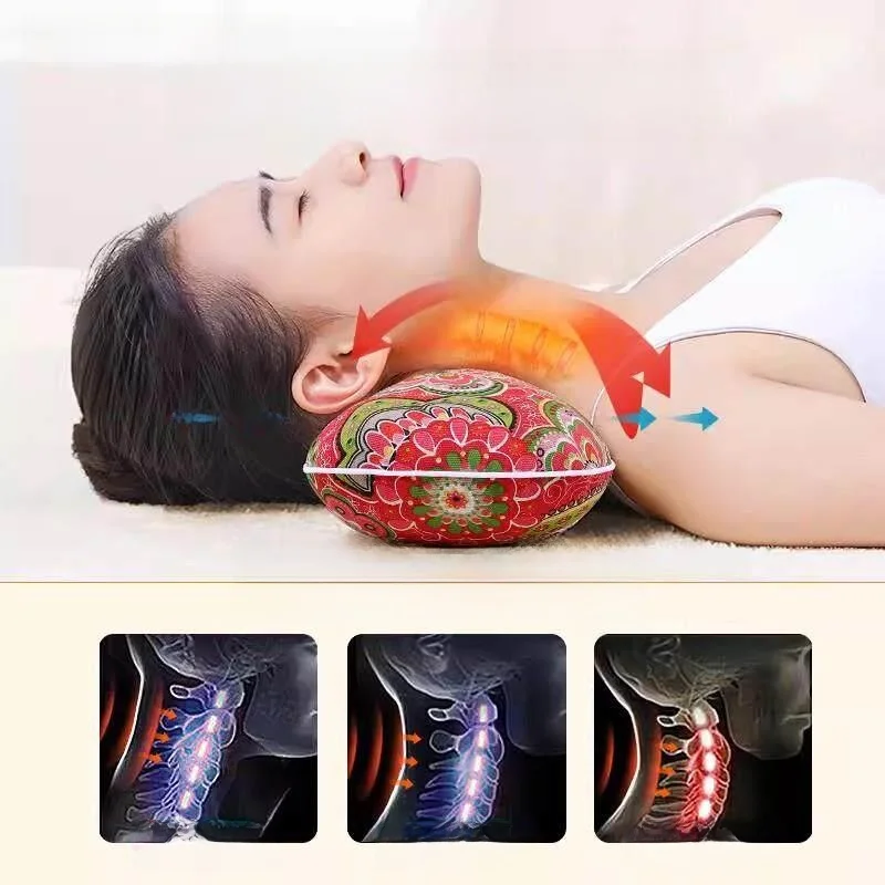 Pure Artemisia Neck Pillow Sleep Aid Rectangular Medium Support Suitable for Dormitory Use 3D Cut Artemisia Filling Health Ca...