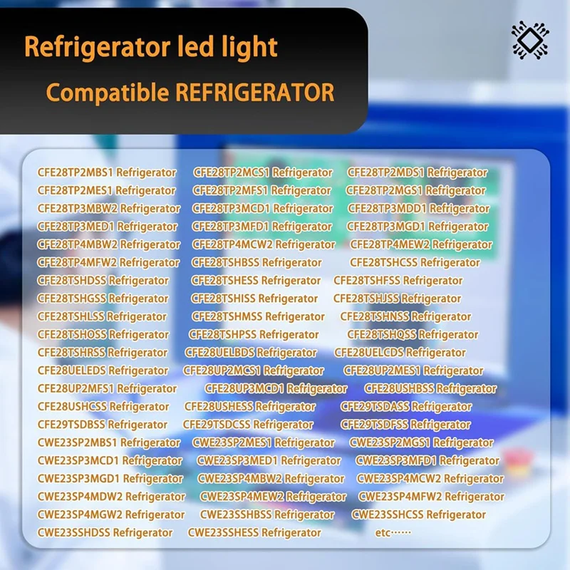 BAAG-WR55X11132 WR55X25754 Refrigerator Light,Refrigerator Led Light Assembly Replacement Wr55x30602 Wr55x26486 10 PCS