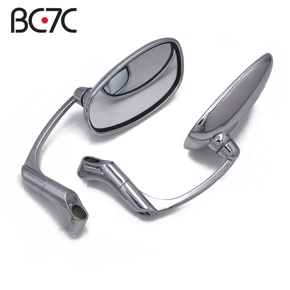 

Motorcycle Black Rear Mirror Retro Moto Motorbike Scooters Oval Rearview Mirrors Side View Mirrors Cafe Racer