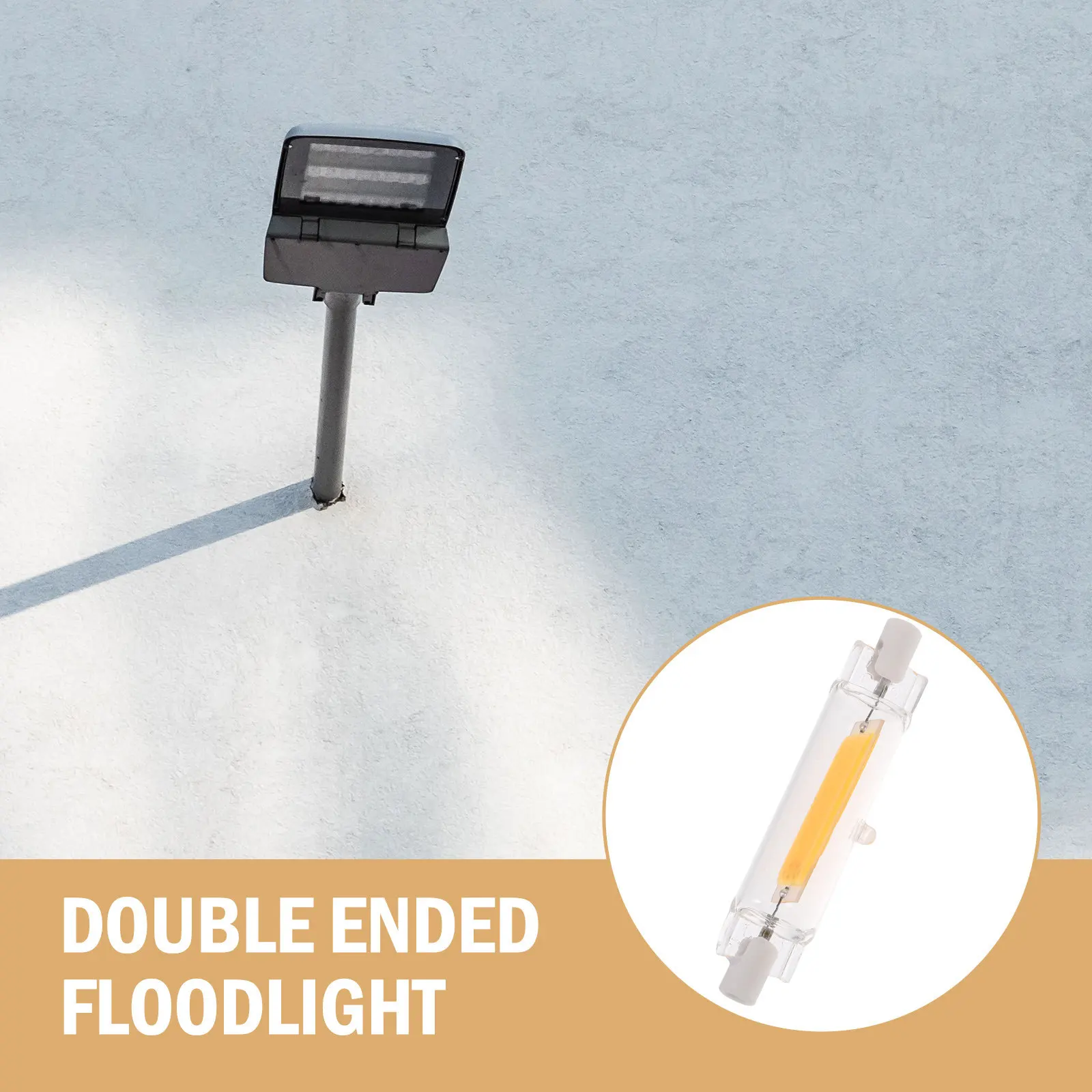 

Двусторонняя светодиодная лампа 5 Вт с цоколем R7s, замена галогенных ламп, стеклокерамический корпус, высокая яркость, долгий срок службы, для мастерских и систем безопасности