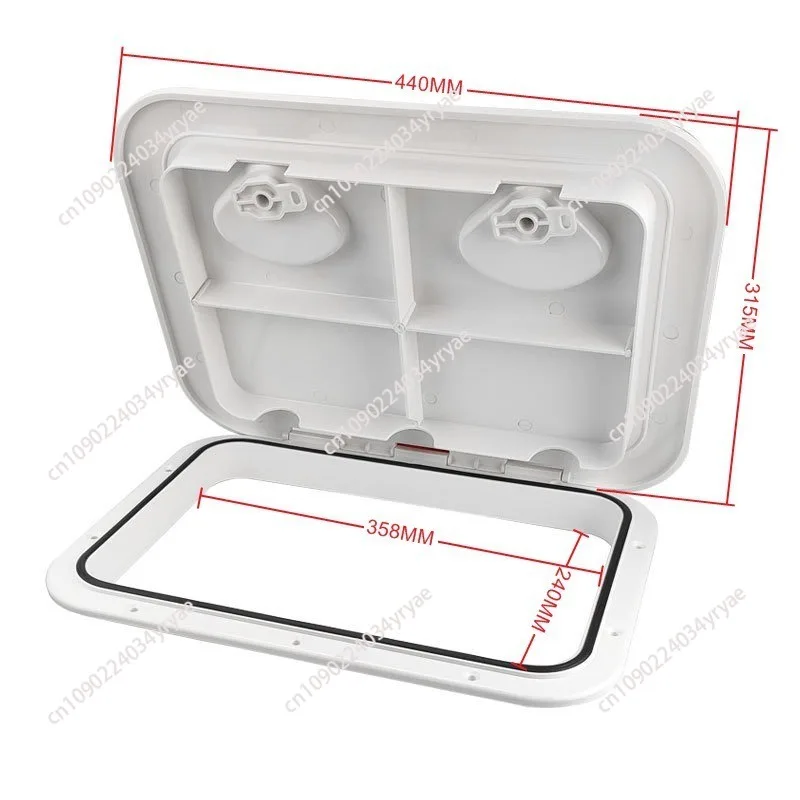 White square deck cover hatch cover hand hole cover ABS plastic anti-aging marine yacht speedboat RV accessories