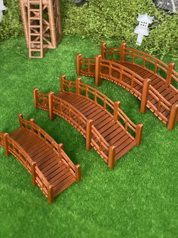 Chinese Style Landscape Bridge Model Fish Tank Bionic Decoration Small Arch Bridge Courtyard Stream Design Outdoor Decor