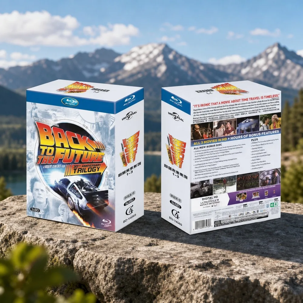 Brand New BD Blu-ray High Definition Back to the Future Trilogy 1-3 3-Disc Set English Mandarin Chinese Subtitles
