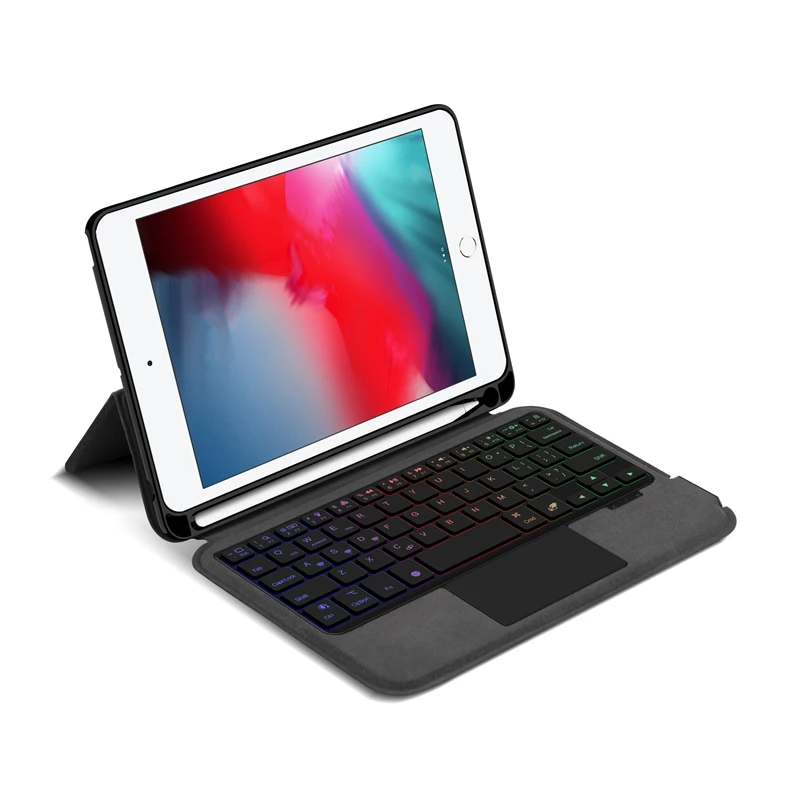 Imagem -02 - Magic Keyboard Stand Case para Ipad Touchpad Backlight Pencil Holder Mini 5th Gen 7.9