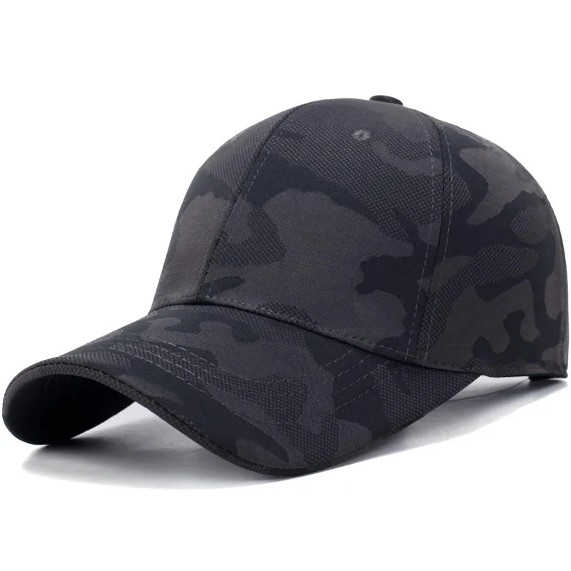 Unisex Einfache Camouflage-Baseballkappen für Frühling und Herbst, verstellbare Freizeithüte für den Außenbereich, Sonnenschutzhut, Sport-Golfkappe – Detail 2