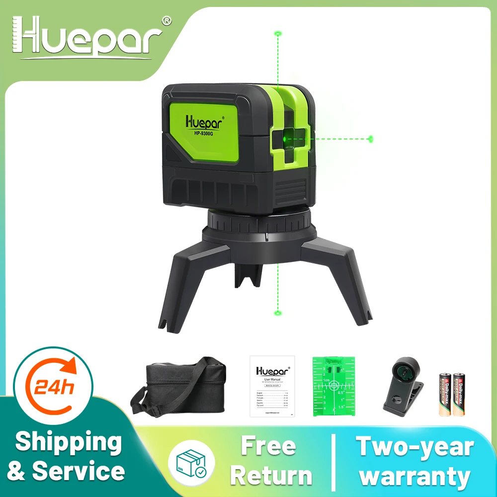

Уровень лазерный Huepar, 3 точки, 9300 ГГц, с магнитным кронштейном