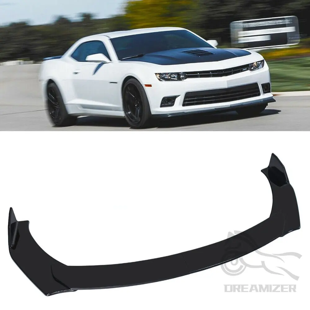 

Matte Black For Chevy Camaro 2015-2021 Front Bumper Lip Body Kit Spoiler Splitters Protector Cover Guard Deflector Lips