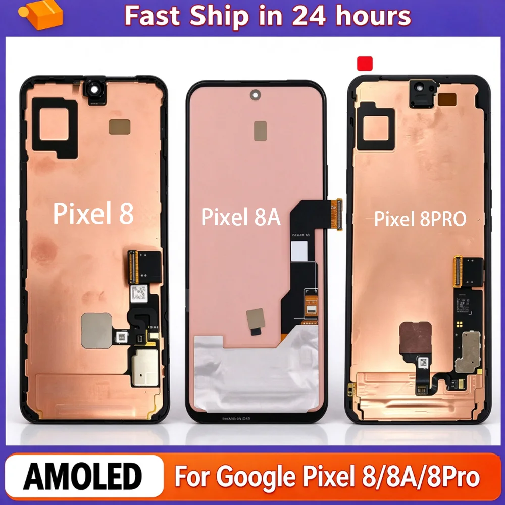 Original AMOLED LCD Display Touch Screen Digitizer Assembly For Google Pixel 8 Pixel 8A Pixel 8 Pro Mobile Phone Screen