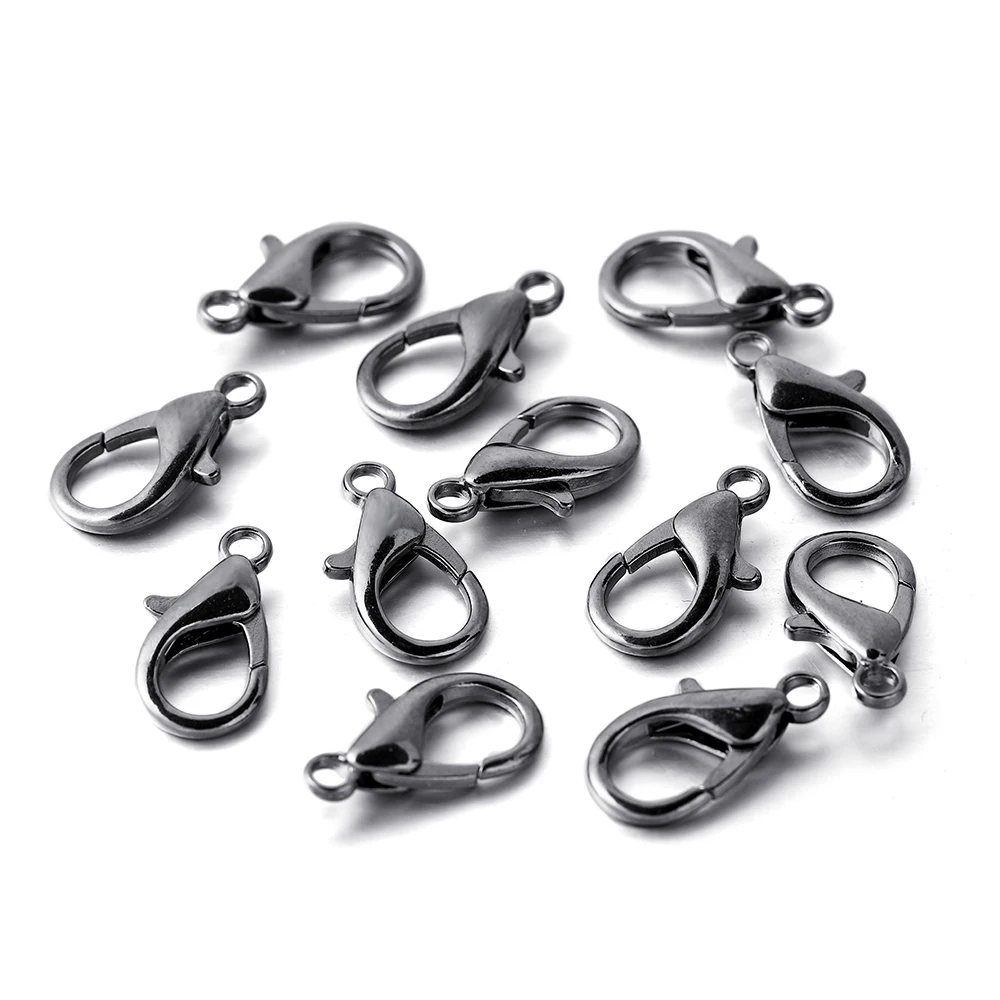 100 teile/los Karabiner Für Armbänder Halsketten DIY Haken Kette Verschluss Zubehör Für Schmuck Machen Erkenntnisse Großhandel