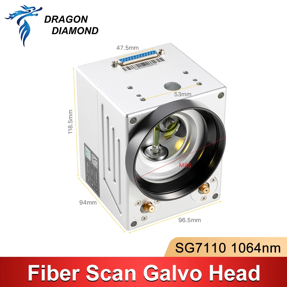 Fiber Laser Scanning Galvo Head SG7110 1064nm With Double Red Pointer Input Aperture 10mm Scanner Power Supply Set