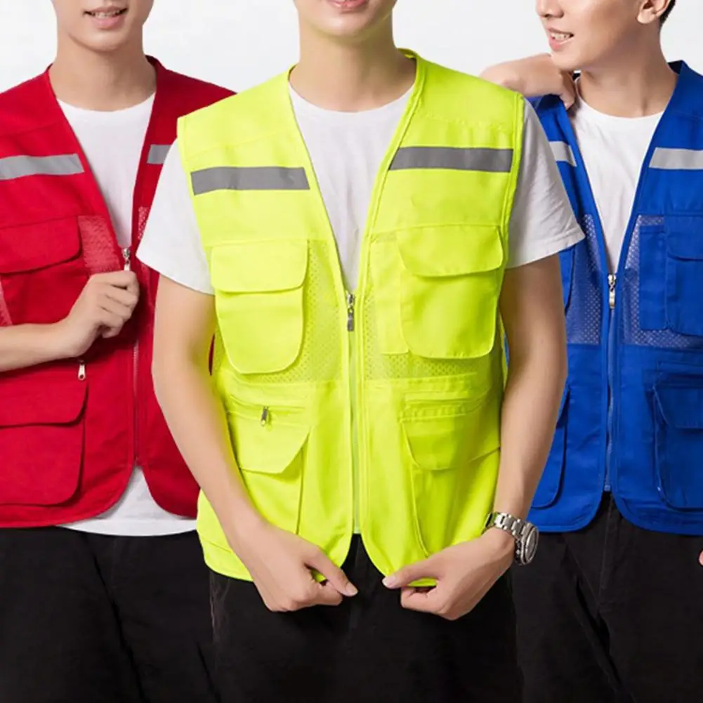 Модный жилет для работы, жилет с V-образным вырезом, тонкий жилет для активного отдыха, рыбалки, походов, куртка, жилет, безопасное пальто