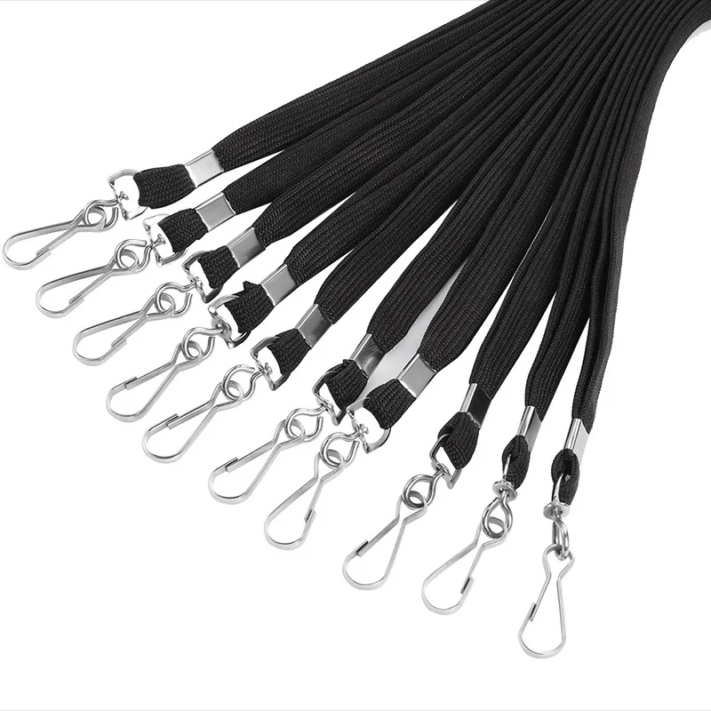 Imagem -05 - Cordões de Fivela de Segurança Separáveis Preto Azul Vermelho Corda do Pescoço para o Titular do Cartão Chaveiro do Crachá Cartão de Identificação Atacado 50 Pcs por Lote