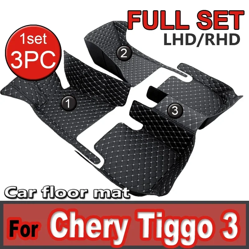 Car Floor Mats For Chery Tiggo 3 2014 2015 2016 2017 2018 2019 2020 Custom Auto Foot Pads Carpet Cover Interior Accessories