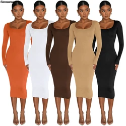 Women Autumn Winter Fleece Bodycon Maxi Dress Long Sleece Crew Neck Slim Lounge Long Dress Y2K Street Night Out Club Party Dress