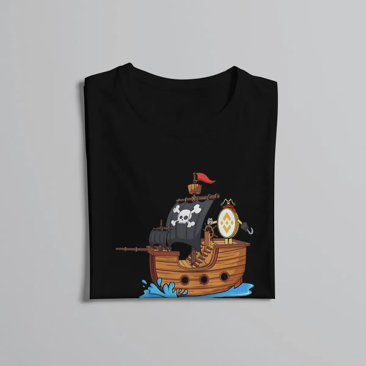 Binance-Camiseta de poliéster para hombre, ropa de calle con estampado de barco pirata, Hipster, BNB