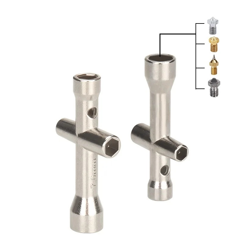 3D-Drucker MK8 MK10 Schraubenschlüssel-Set, Kreuzschlitzschlüssel für die Düsenreinigung, Kupferbürstenwerkzeug, Pinzette, L-Schraubenschlüssel für Ender 3, 5, CR-10 – Detail 6
