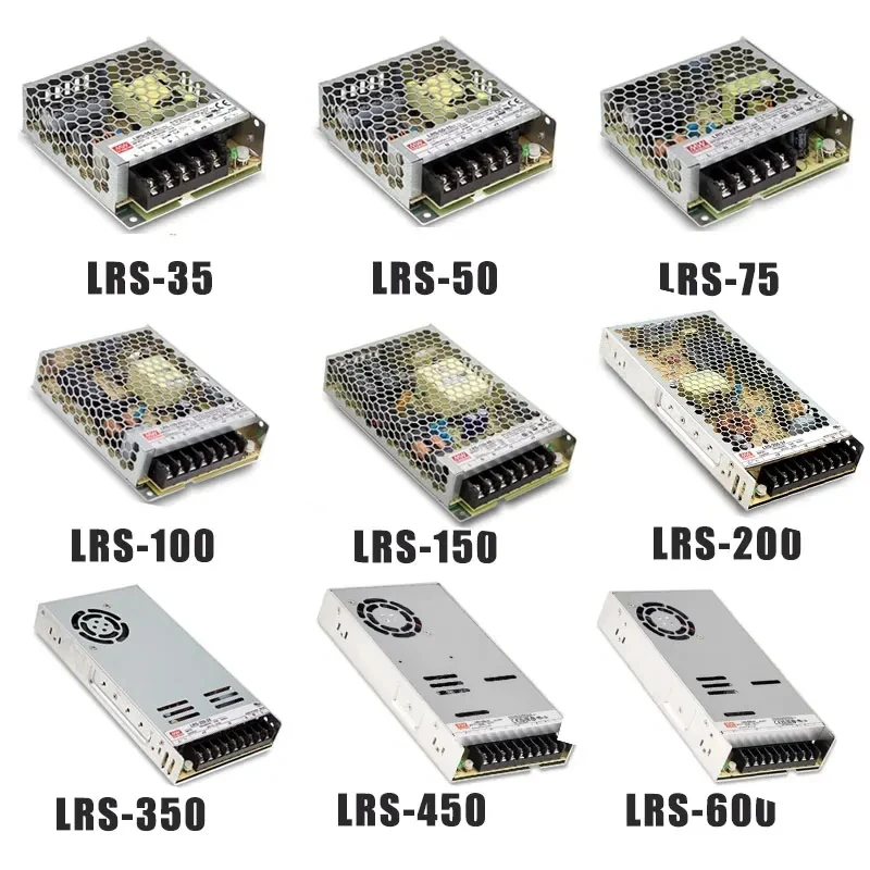 Imagem -03 - Fonte de Alimentação de Comutação Bem Média Ajustável para Fita Led Lrs45024 450w 12v 48v 36v 24v Mean Well Smps