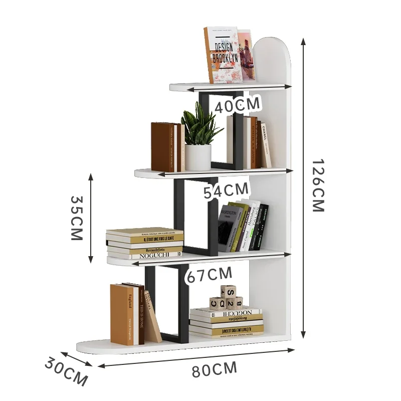Estetyczne meble pokojowe Półka na książki Regał na książki Kąt Wielofunkcyjny domowy drewniany stojak do przechowywania Organizator Stojak Librero