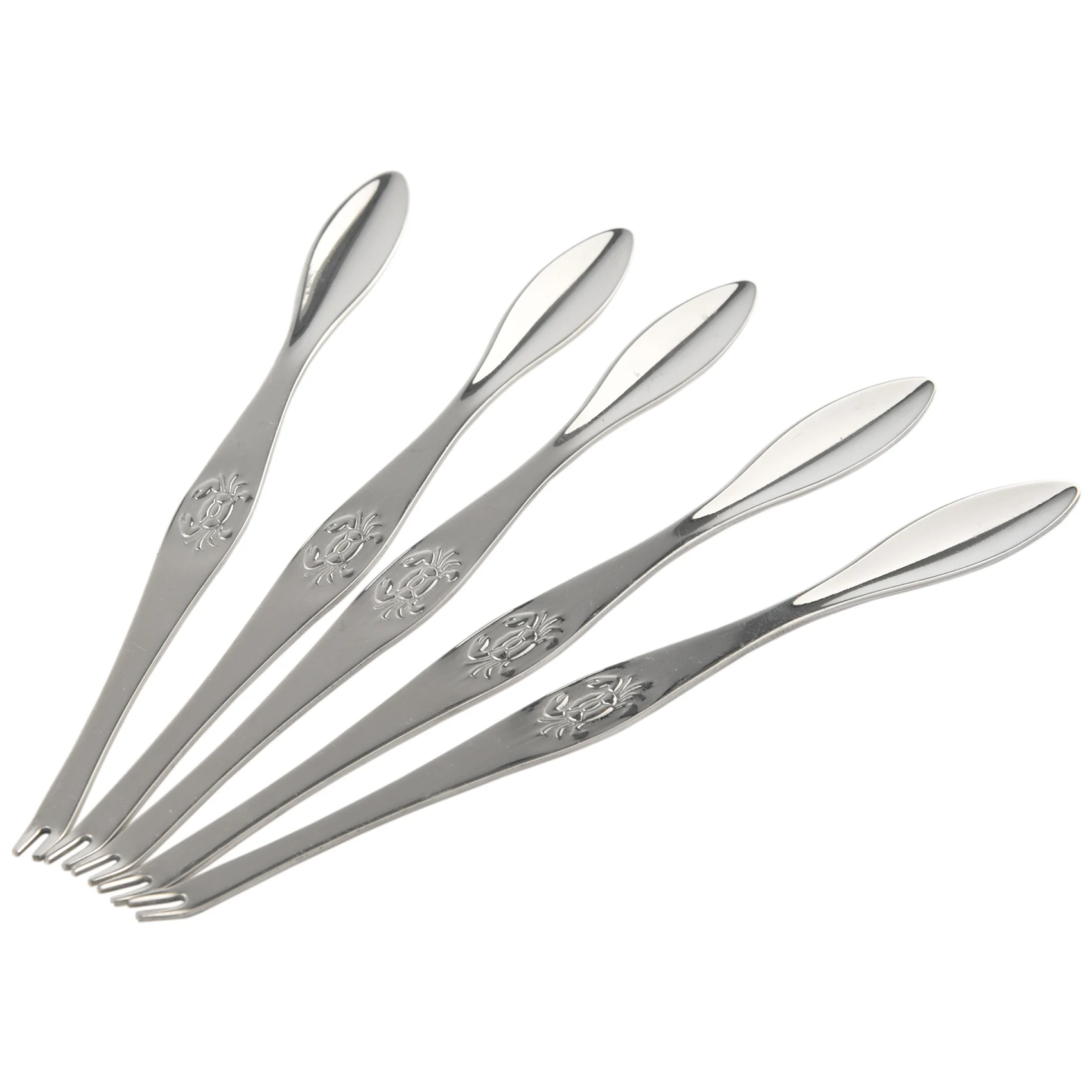 ABFW Seafood Tool Crab Crackers Picks Spoons Stainless Steel Crab Peel Shrimp Tool Lobster Clamp Pliers Clip Pick - 5Pcs