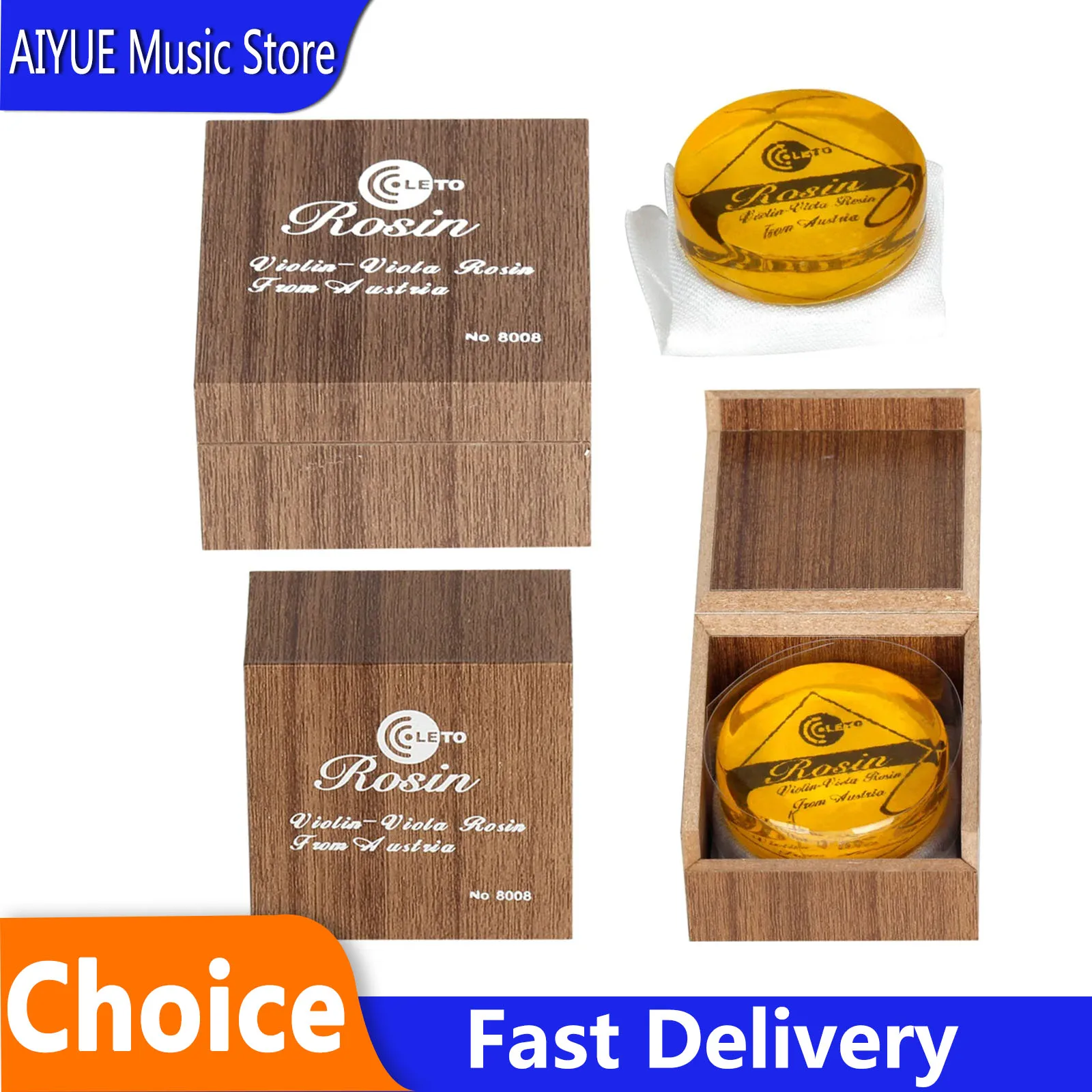 LETO Violin Resin Rosin 8008 Violin Viola Cello Rosin Black Bows Erhu Bow Strings Pine Resin Colophony Improve The Sensitivity